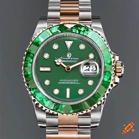 emerald rolex watch|diamond encrusted rolex.